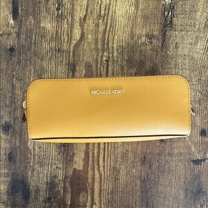 Michael Kors Mustard Pencil Pouch
